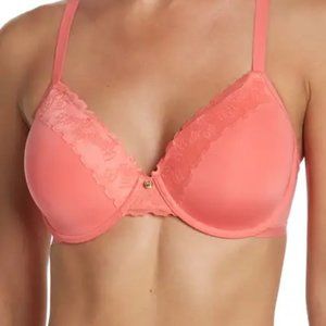 NWT Natori Refined Contour Underwire Bra 34C PAPAYA